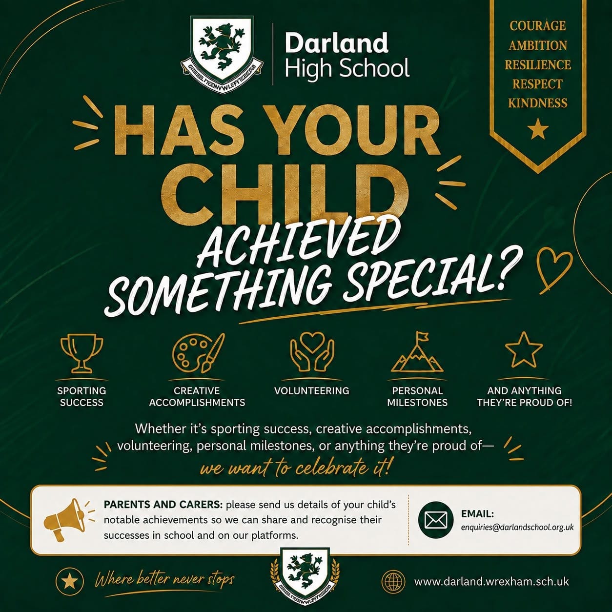 Has your child achieved something special?