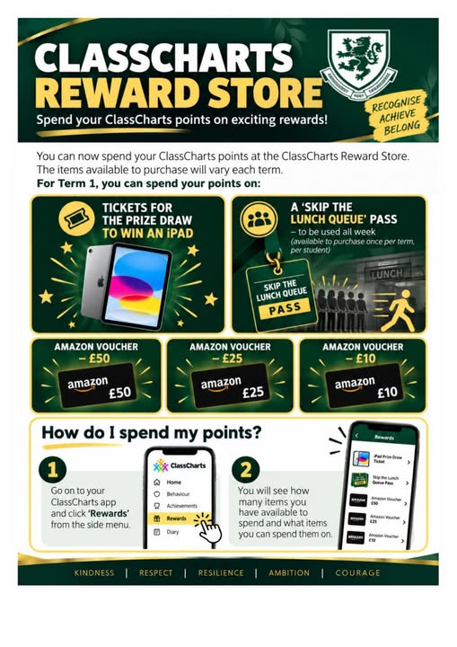 Classcharts Rewards Store…. is now open!